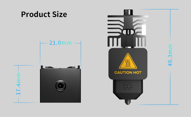 Phaetus Conch M4 Hotend for Bambu Lab H2D High‑Flow Hotend
