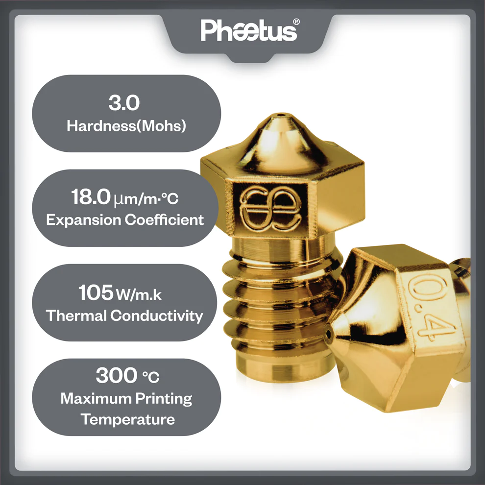 Phaetus Brass Nozzle 1.75mm