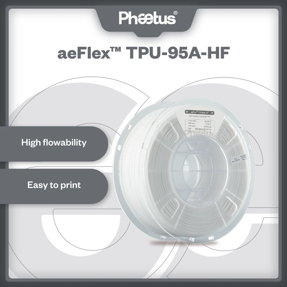 Phaetus aeFlex TPU95A 3D Printer Filament 1.75mm 1kg