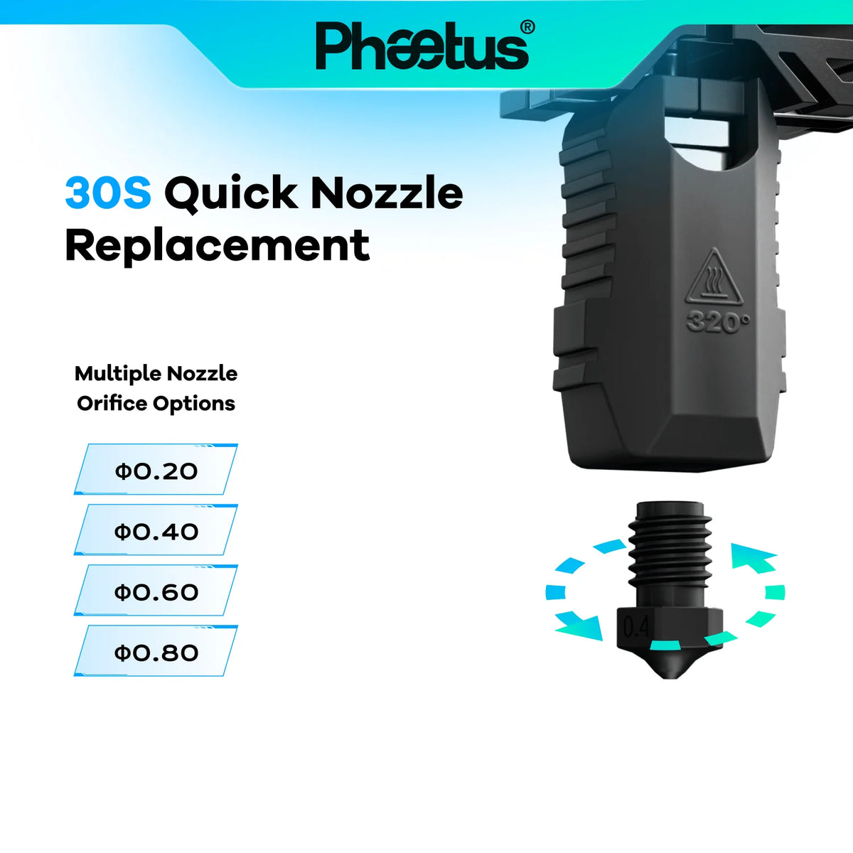Phaetus Conch Hotend for QIDI Plus4
