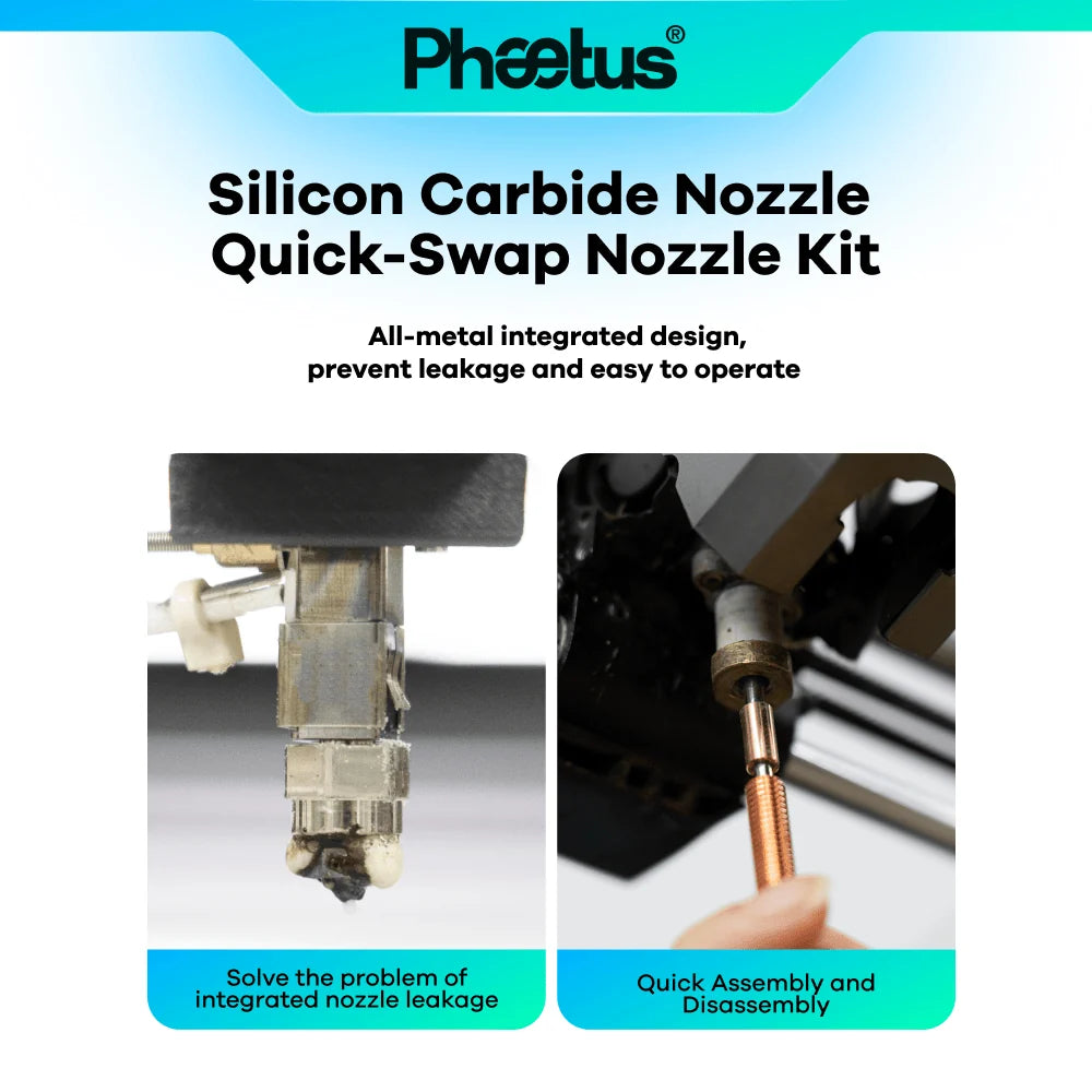 Phaetus Silicon Carbide Nozzle for Creality K2 Plus